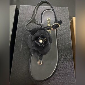 CHANEL Black Sandals